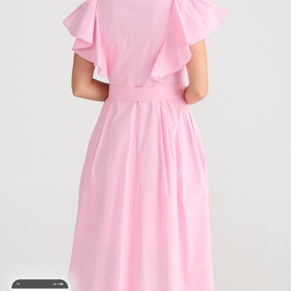 Pink Ruffle Sleeve Dress - Picture 3 of 6